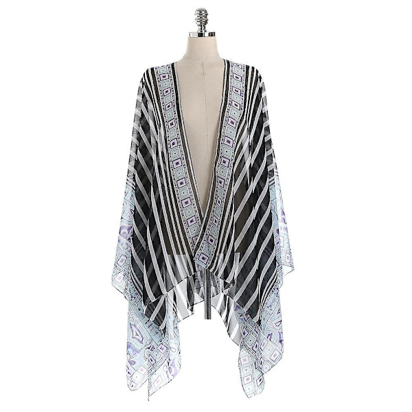 Kvinners strand sjal wrap bikini cover up silke stort skjerf for sommerferie