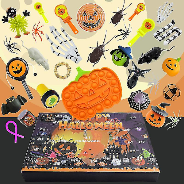 Halloween Jul Julenissegaver Dekorasjon Dekompresjon Leke Sett Gresskar Nedtelling Kalender Blindboks W-01