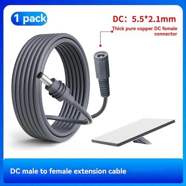 Til Starlink Mini DC han til hun adapterkabel Kort kabel DC strømforlængerkabel til Starlink 16.4FT