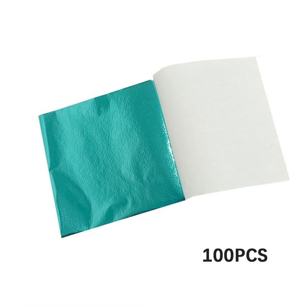 Guldfoliepapir Dekorative Guldfolieark til Møbelmaling Light Blue