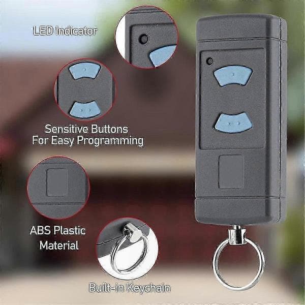 2-pack universell fjärrkontroll för garageport, ersättning för 868 MHz-system