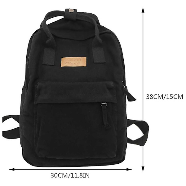 Laptop Ryggsäck Handbagage Ryggsäck För Kvinnor Män Dator Arbets Ryggsäck, College Dagryggsäckar Reseryggsäck Black
