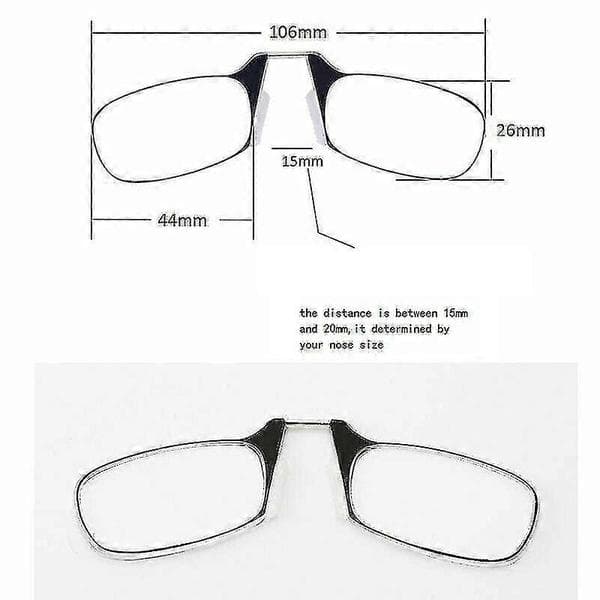 Kätevä avaimenperä Mini Nenäpidike Lukulasit + Kotelo Thinoptics Tyyli-MXBC Strengthen 2.50