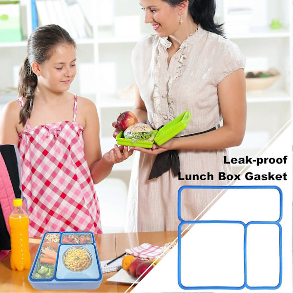 1/2 st Lock Tätningspackning för OmieBox Exakt Passform Ersättningsdel för Barns Bento Lunchlåda Isolerad Matbehållare Locktätningar White 2pcs
