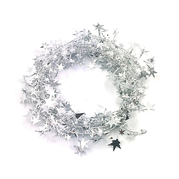 16 Fods Juletræspynt med Stjernetråd af Tinsel silver
