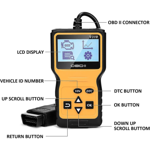 Auto Diagnostic Scanner Tools Auto Reader Billæser Læs og slet fejlkoder Engine Detect-e