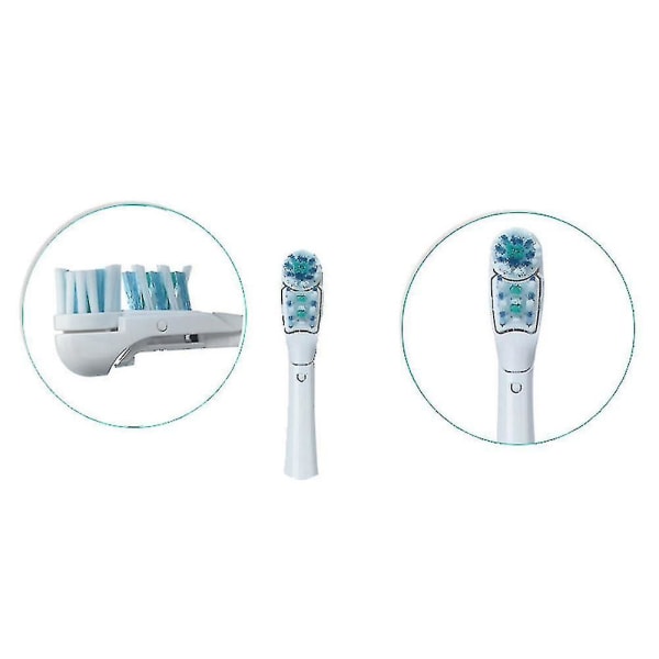 4 stk erstatning tannbørstehoder Dual Clean For Braun Oral B Cross Action Power