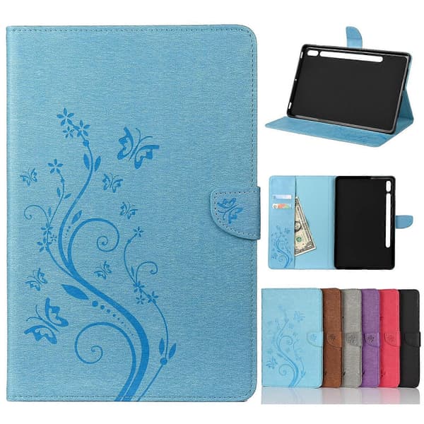 Läderfodral för Galaxy Tab S8/ Tab S7 T870/ T875 Blue