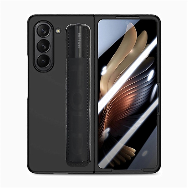 Fodral för Z Fold 6, Hård PC-fodral för Samsung Galaxy Z Fold 6 med S Pen-hållare, Z Fold 6-fodral med pennfack Stötsäkert skyddande fodral Black