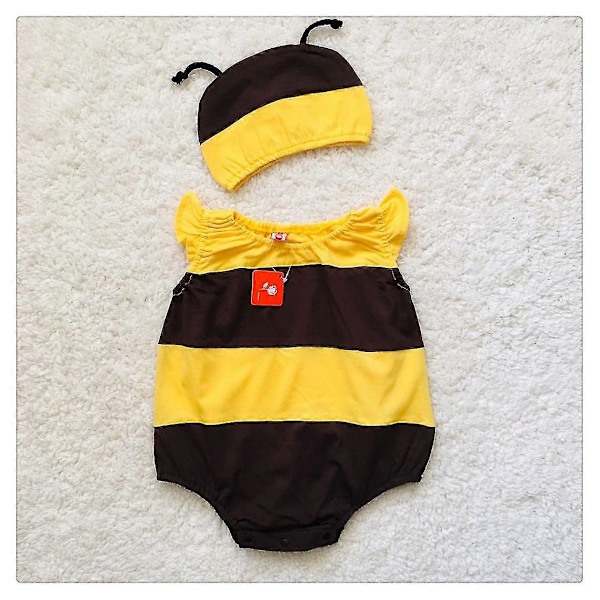 Baby Ærmeløs Romper Sødt Lille Bi Kostume 80cm