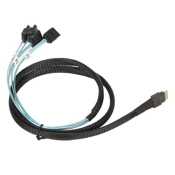 SAS-kabel SFF‑8654‑4 SATA 7-pinners arraydisk raskere overføring mini PVC-datatilbehør 0,5 meter / 1,6 fot