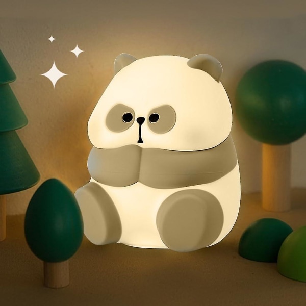 Panda Natlampe Børn, 3 Modes Sødt Natlys Baby Squishy Lampe Med Timing, Usb Led Dæmpbar Natlampe Til Soveværelse Style-1