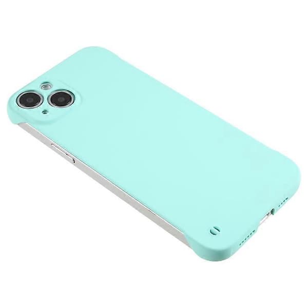 Kompatibel med iPhone 15 Plus-deksel Rammeløst Hardt PC-telefondeksel med hudfølelse LightBlue