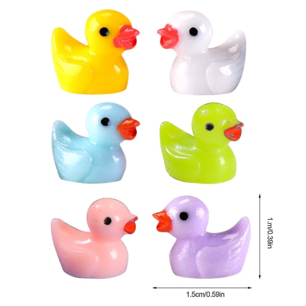 100 st Tiny Ducks Set Dekoration Realistisk Form Hållbar Harts Förtjusande ankor till jul födelsedagsfest Barnens dag