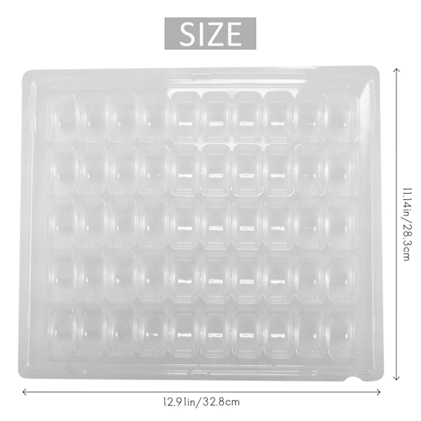 Genomskinliga PET-lådor med lock för franska macarons - Rymmer 50 macarons per set - 4-pack