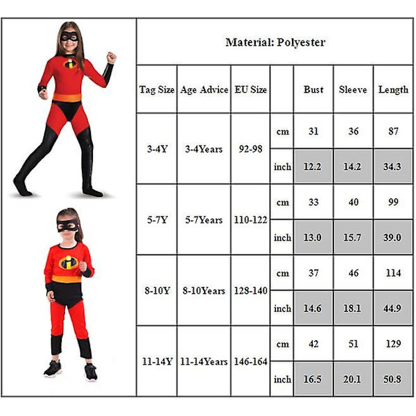 3–14-vuotiaat lapset teini-ikäiset pojat tytöt violetti Ihmeperhe -asu Supersankari Tyylikäs pukeutuminen Cosplay- set Lahjapaketti 3-4Years