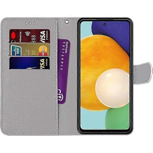 Samsung Galaxy A53 5G Fodral Samsung A53 5G med Stöttåligt Mönsterskydd PU Läder Flip Stativ F