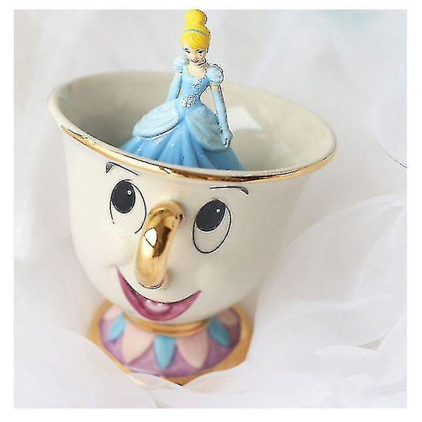 Leksaksaffär Tecknad Skönheten och Odjuret Tekanna Mugg Mrs Potts Chip Tekanna Kopp Ett Set