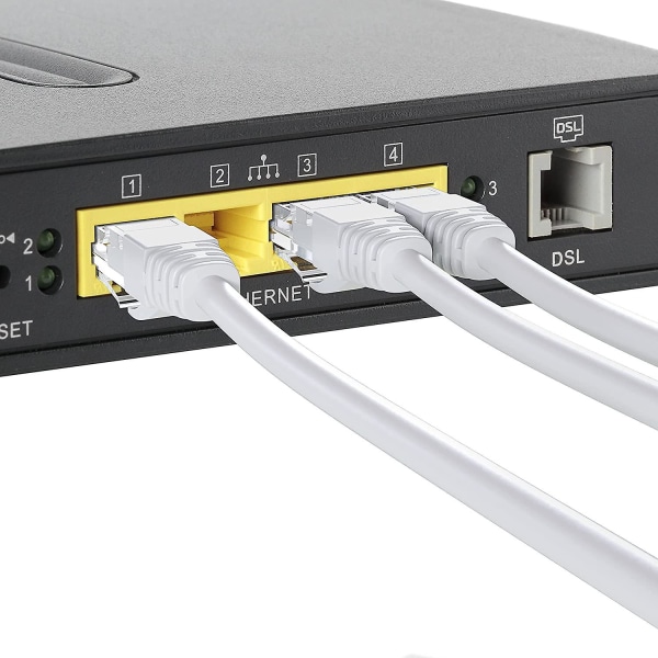 15 m Cat 6 Ethernet-kaapeli | Nopea Ethernet-kaapeli | Laajakaistakaapeli | Lan-kaapeli | Verkkokaapeli Rj45-liittimellä | Internet