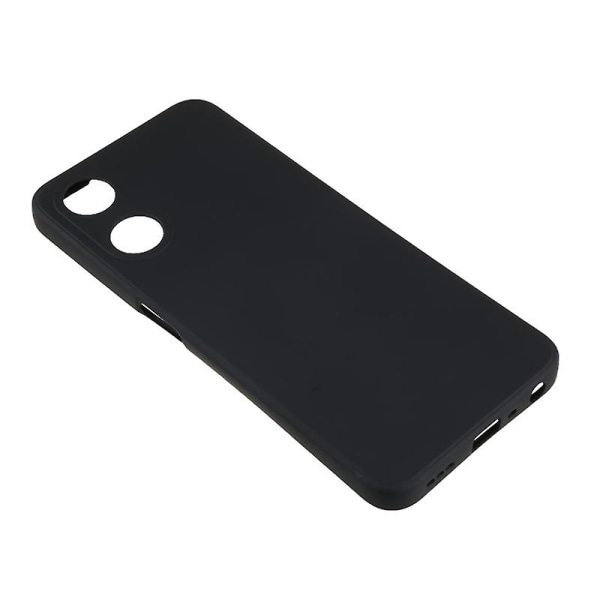 Til Oppo A58 5g Fiberforing Gummibelagt TPU etui Anti-ridse telefoncover Black