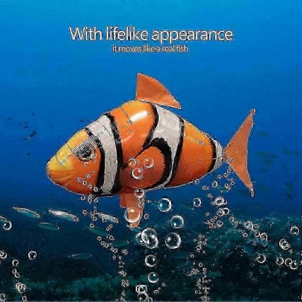 Fjernstyret flyvende haj med oppusteligt design Orange Clownfish