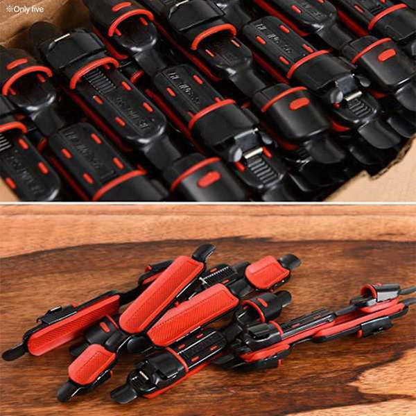 12 stk. hjul dæk fiskestang monteret hjul hjul gummi pude værktøj tilbehør holder fiskegrej Black  Red