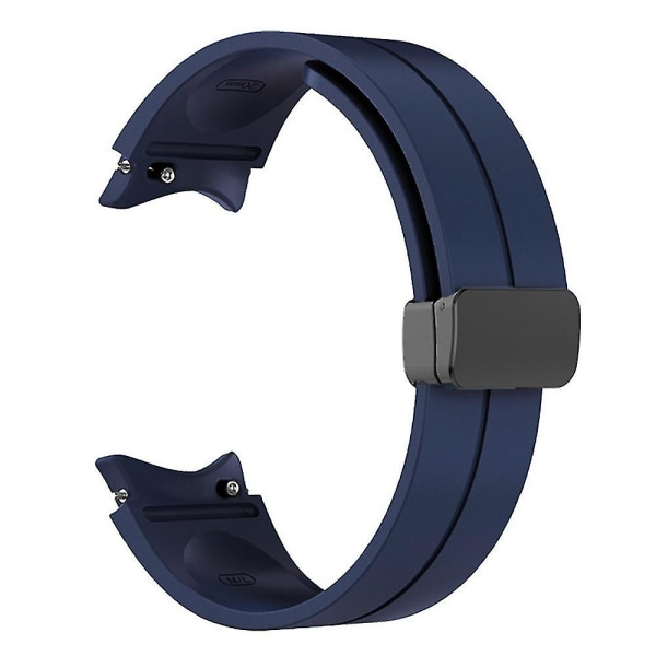 Sammenleggbar myk silikon magnetisk spennestrop for Samsung Galaxy Watch 4/5 Watch5 Pro Sportsstropp Drak Blue