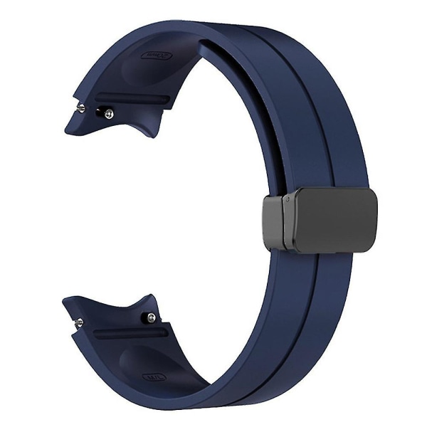 Vikbar mjuk silikon magnetisk spännrem för Samsung Galaxy Watch 4/5 Watch5 Pro sportrem Drak Blue