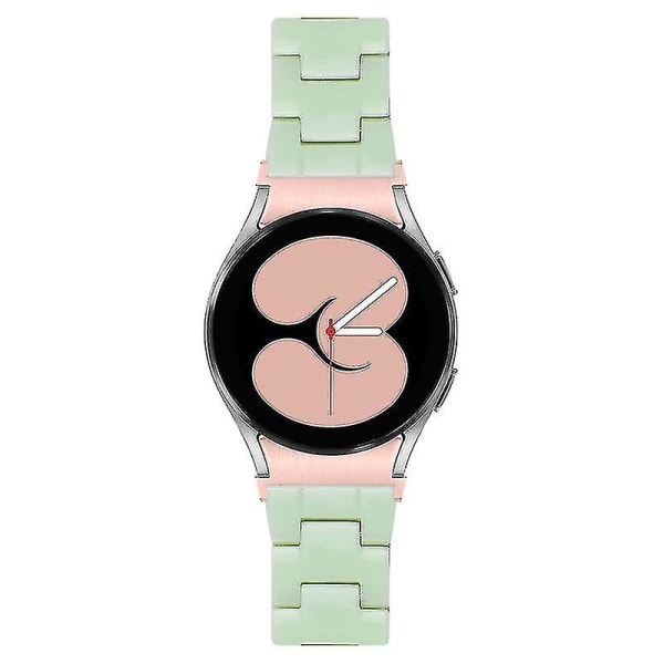 För Samsung Galaxy Watch 5 40mm / 44mm / Watch 5 Pro 45mm Resin Watch Band Rostfritt stål Spänne Armband Armband Avocado Green