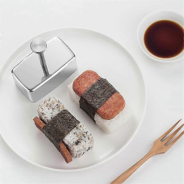 3-delt Musubi-formsett i rustfritt stål for ris-trekantpressemaskin Silver