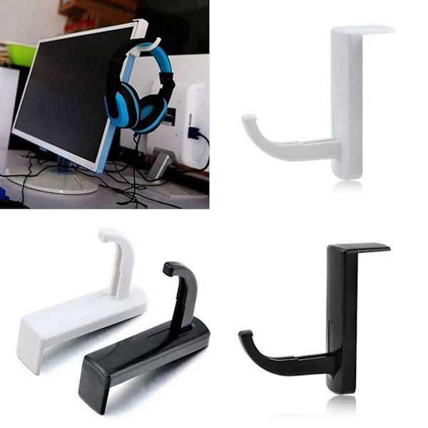 Fornnerg Hörlurar Hörlurshållare Rack Vägg PC Monitor Hängare Stativ Krok för headset White