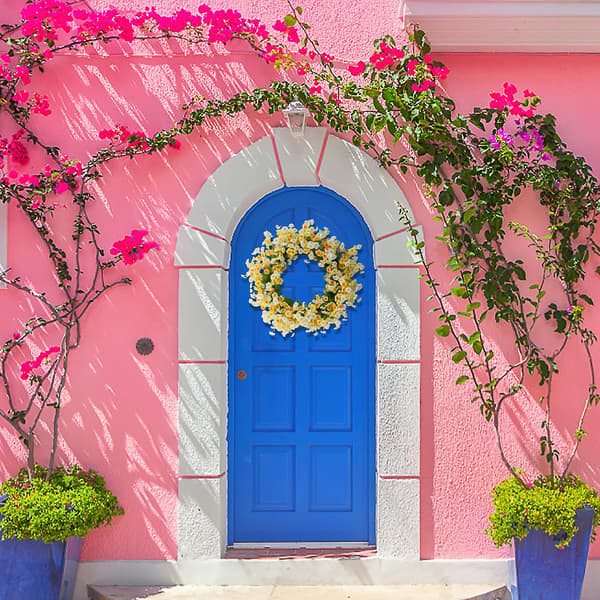 Vårkrans, blomsterdørknott, morsdag, ringeklokkedag Yellow