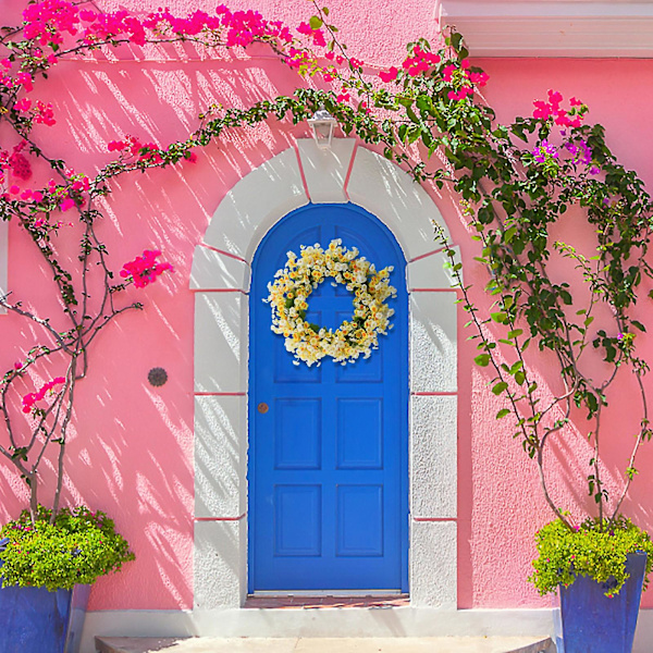 Vårkrans, blomsterdörrknacker, mors dag, dörrklockans dag Yellow