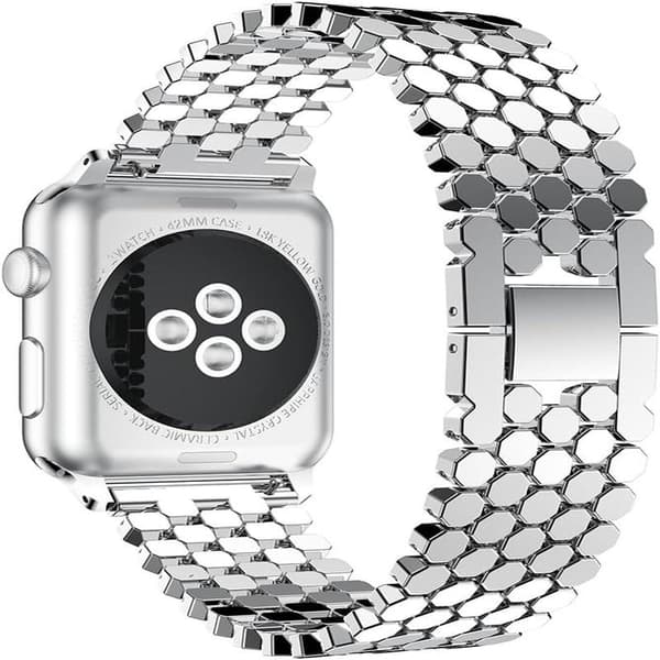 Sølv - Rem til Apple Watch 38mm, Rustfrit stål iWatch Rem