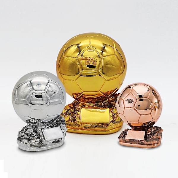 FIFA Ballon d'Or Trofé Replica Souvenir Dekoration (FMY) Guld Gold 15CM