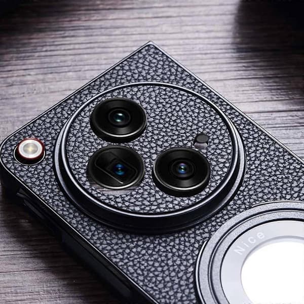 Compatible with Oneplus Open Case with Magnetic Ring Stand, Slim Thin Premium Leather Full Protective Case-Perfect