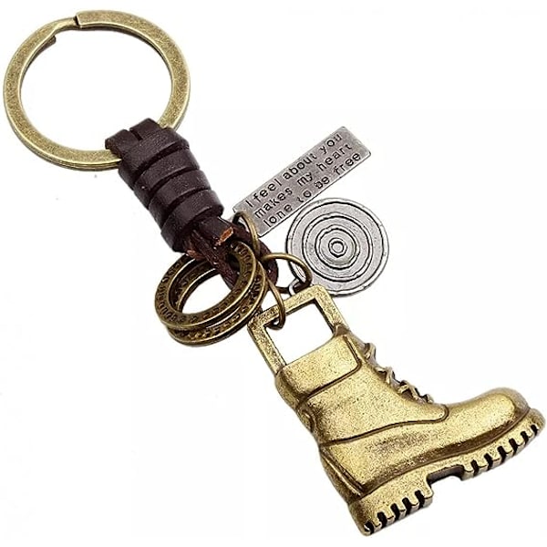 Creative Boots Avaimenperä Miesten Nahkainen Avaimenperä Auton Avaimenperä Tarvikkeet Laukku Riipus Charm Lahja