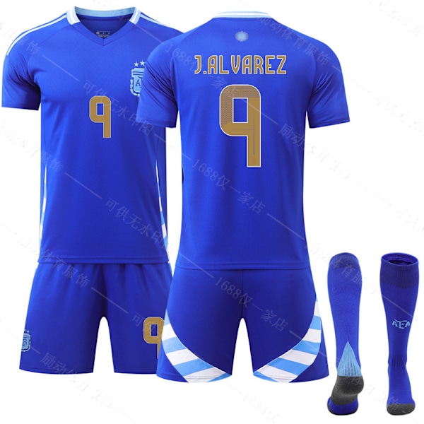 Gos- 2425 Copa America Argentina Fotbollströja 9 J.ALVAREZ 9 J.ALVAREZ 22