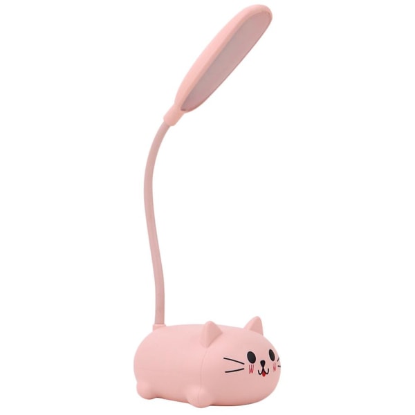 Cat Skrivbordslampa Tecknad Bordslampa USB Uppladdningsbar Bordslampa Barn Nattlampa Pink 26X8.5X6.5CM