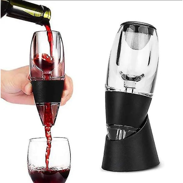 Viinin ilmastin ja karahvi, musta, jalustalla, punaviini set Valkoviini Punaviini-pikarahvi Magic Sobering Wine Set