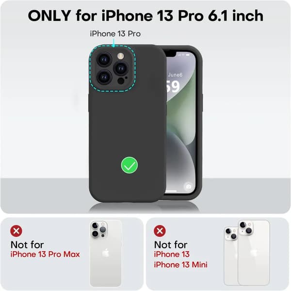 iPhone 13 Pro Matt Svart Skal - Extra Kamera Skydd iPhone 13 Pro