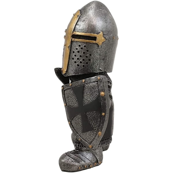 Trädgårdstomtar Dekorationer Riddarstaty Figurer Medeltida Tempelriddare Korsfarare Vakt Rustning Utomhus Gård Gräsmatta Konst Dekor Harts Gåvor Knight C