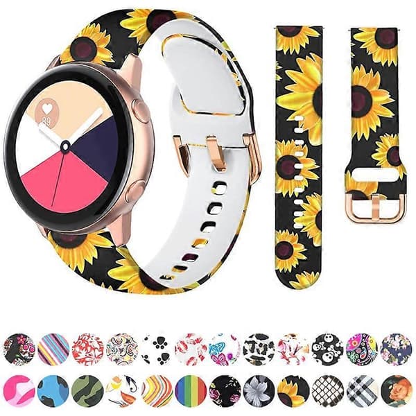 Silikone Print Urrem Til Samsung Galaxy Watch 42mm Red Maple Leaf