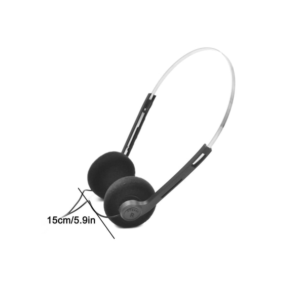 Retro Foam On-ear-hodetelefoner Lett digital stereohodetelefon Black