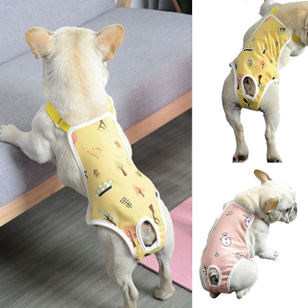 Pet Sanitære Bukser Justerbar Bånd Menstruation Shorts Vaskbar Hund Ble Pet Fysiologiske Bukser Til Indendørs Pink S