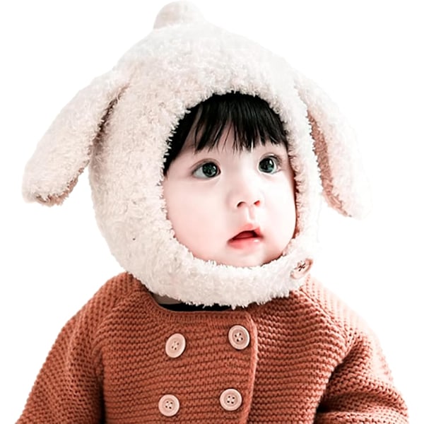 Pikkulapset Poika Tyttö Talvi-Hatut - Lämmin Vauva Lapset Plussi Hattu Korvanläpät Huppu Pipo Kallo Hattu Eläin Hiihto Hattu Beige One Size