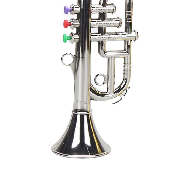 Trumpet 3 toner 3 färgade tangenter Simulering Spela Minimusikaliska blåsinstrument för barn Födelsedag