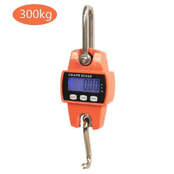 Elektronisk Heavy-duty krogkranvægt - 300 kg industrivægt orange
