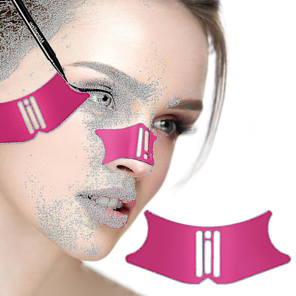 3 stk. Næse Kontur Eyeliner Stencils, 4 i 1 Silikone Eyeliner Stencils Næseskygge Stencil Kvinde Makeup Hjælpeværktøj Begyndere Applikator Guide Værktøj