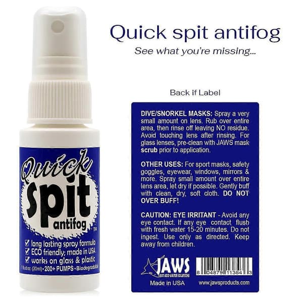 JAWS Quick Spit 1 oz. huurtumista estävä suihke Blå